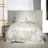 Luxury Flower Gorgeous Brocade Cotton Satin Embroidery Bedding Set | Yedwo Home